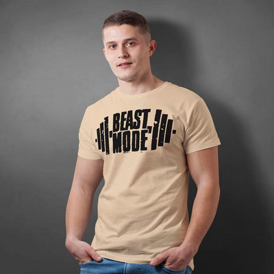 Beast Mode Gym Mens T Shirt - Workout Fitness Day Tshirt For Men - Inspirational Athletic Motivational Sports - Top Muscle Body Building Tee