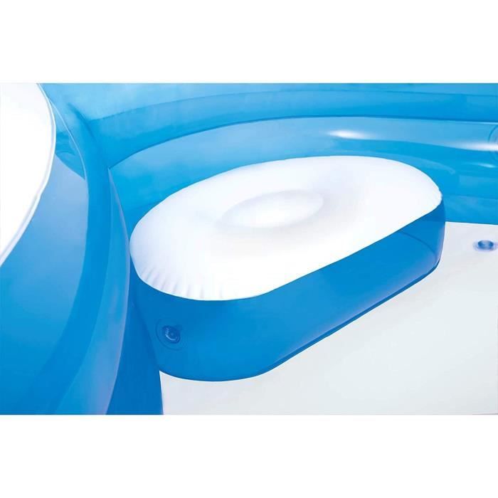 INTEX Piscine gonflable avec 4 sièges pour enfant et famille - 2,29x2,29x0,66m